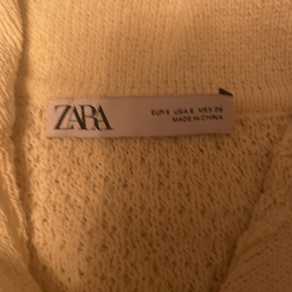 Zara Cream knit collard top - Picture 2 of 2